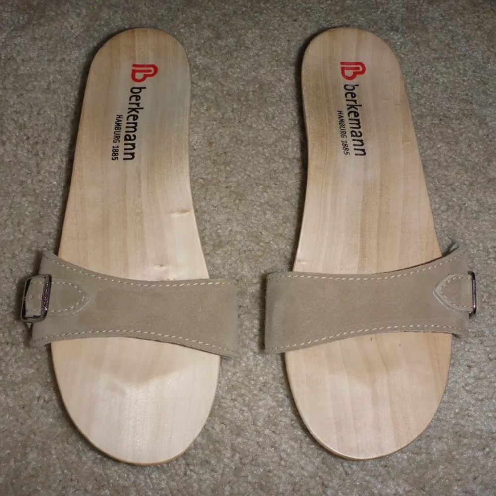 Berkemann wooden sandals slides UK9.5 unisex